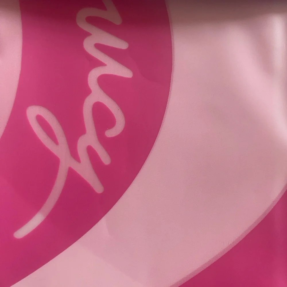 Juicy Couture Pink Waves “Juicy” Logo Eco-Friendly Printed Peva Shower Liner